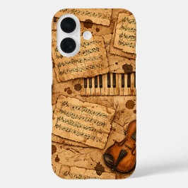 Funda iPhone 16 Patrones Estéticos de la Oscura Academia Vintage