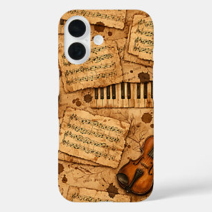 Funda iPhone 16 Patrones Estéticos de la Oscura Academia Vintage