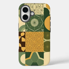 Funda iPhone 16 Patrones geométricos ecológicos