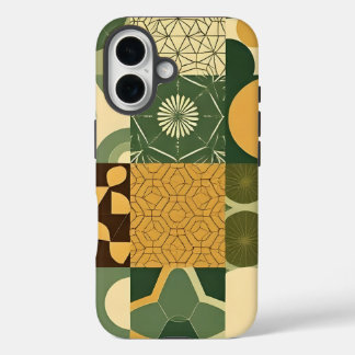 Funda iPhone 16 Patrones geométricos ecológicos