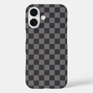 Funda iPhone 16 Patrones Negros Cuadros Cuadros A Cuadros