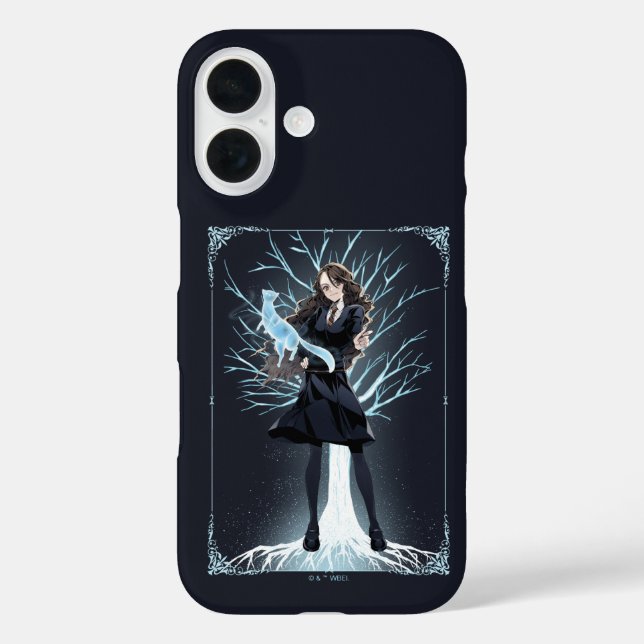 Funda iPhone 16 Patrono Otter de Anime Hermione Granger (Reverso )