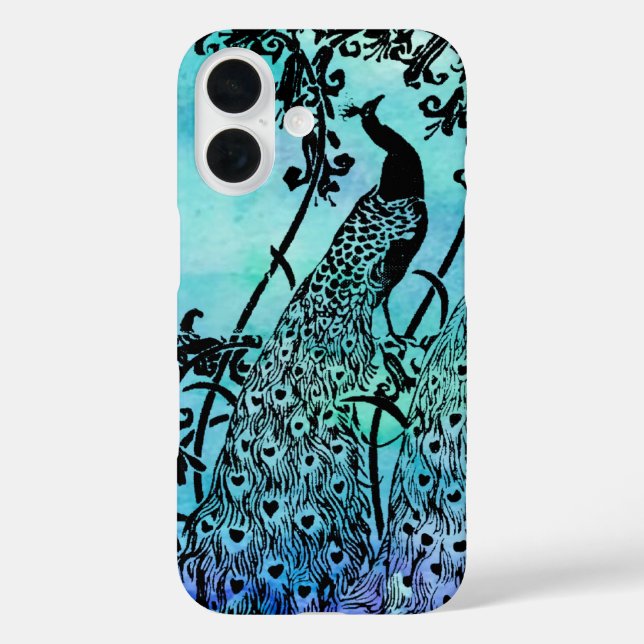 Funda iPhone 16 Pavo real (Reverso )