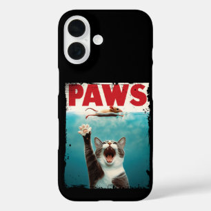 Funda iPhone 16 PAWS Cat Mouse Parodia Al Poster De Películas De J