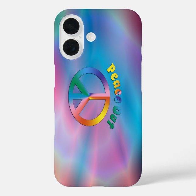 Funda iPhone 16 ¡Paz fuera! (Reverso )