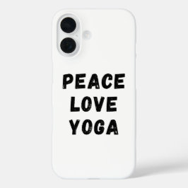 Funda iPhone 16 Peace Love Yoga