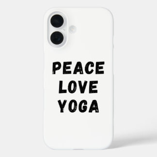Funda iPhone 16 Peace Love Yoga