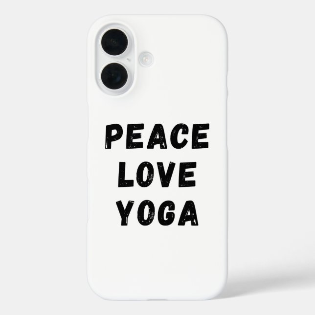Funda iPhone 16 Peace Love Yoga (Reverso )