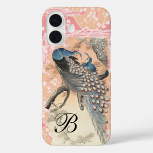 Funda iPhone 16 PEACOCKS,SAKURA BLANCA ROSA FLORES DE flores japon