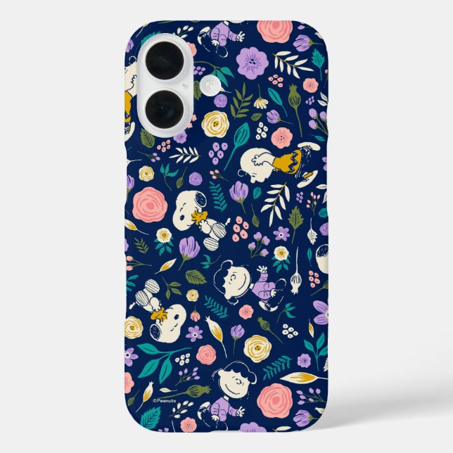 Funda iPhone 16 Peanuts In Bloom Pattern (Reverso )