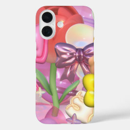 Funda iPhone 16 Pegatinas de color de pastel suave