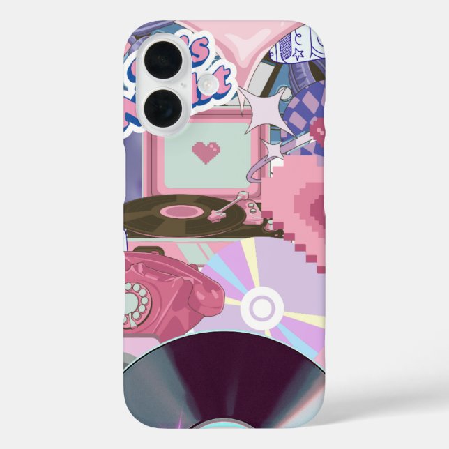 Funda iPhone 16 Pegatinas de la estética de Guay Y2K/90 (Reverso )