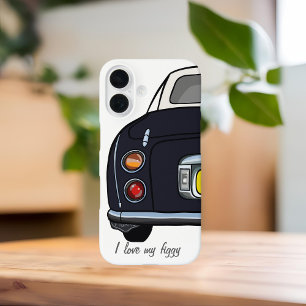 Funda iPhone 16 Películas de nombre de coche de figaro negro