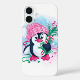 Funda iPhone 16 Penguin de vacaciones alegres