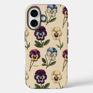 Funda iPhone 16 Pensamientos Botánicos Vintage | Floral Antiguo