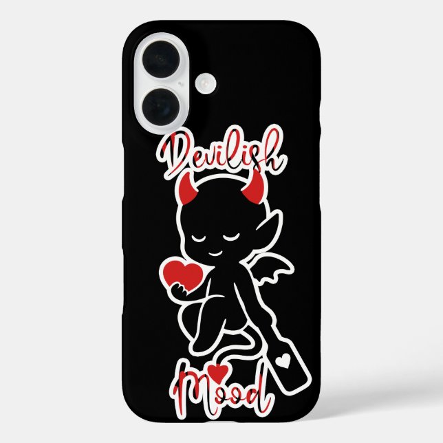 Funda iPhone 16 Pequeño demonio Baddie Love Paddle "Devilish Mood" (Reverso )