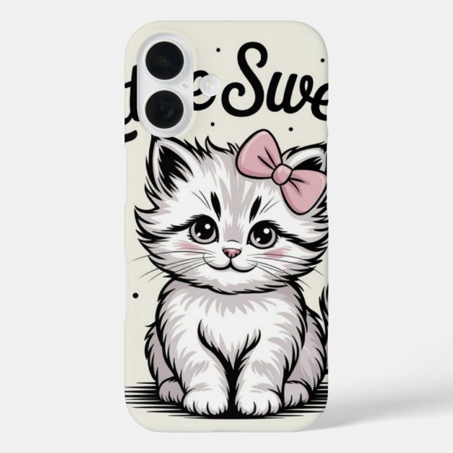 Funda iPhone 16 Pequeño Kitty (Reverso )