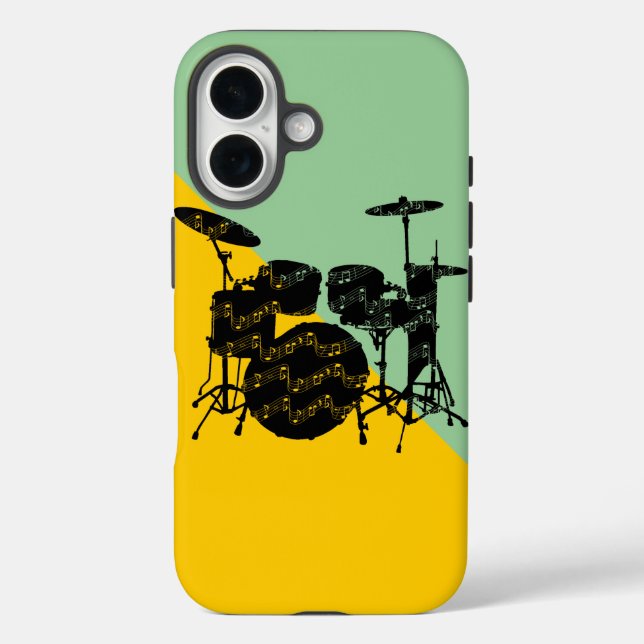 Funda iPhone 16 Percusión de tambores (Reverso )