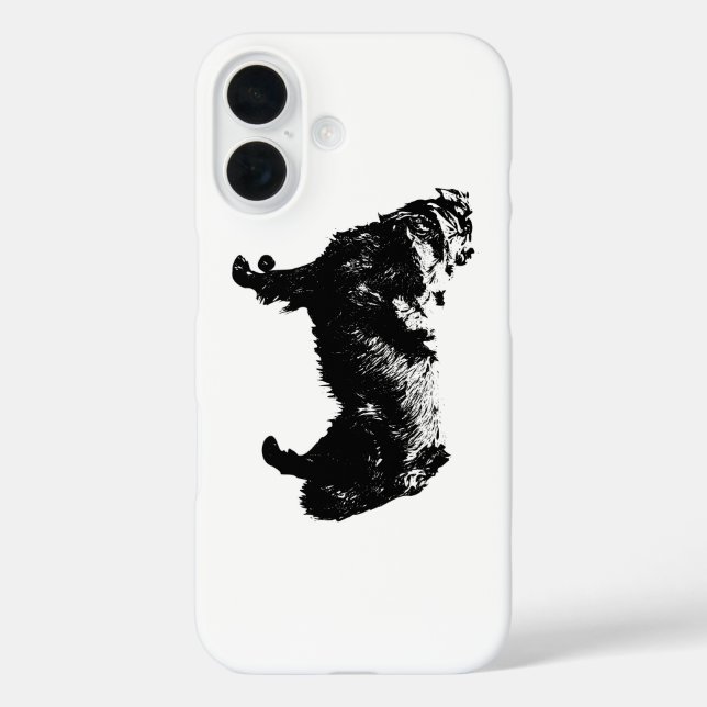 Funda iPhone 16 Perfil nocturno de terciopelo (Reverso )