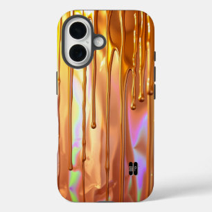 Funda iPhone 16 Perforaciones doradas en la superficie irlandesa