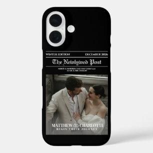 Funda iPhone 16 Periódico Foto de Feliz y Casada