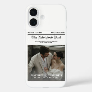 Funda iPhone 16 Periódico Foto de Feliz y Casada