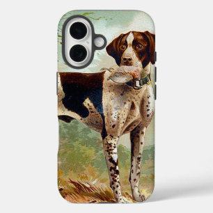 Funda iPhone 16 Perro cazador con pájaro en la boca
