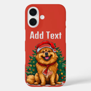 Funda iPhone 16 Perro de dibujos animados alegre con sombrero de S