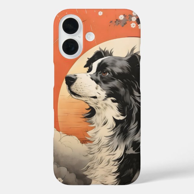 Funda iPhone 16 Perro Ukiyo-e (Reverso )