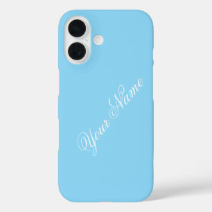 Funda iPhone 16 Personaliza con tu nombre azul