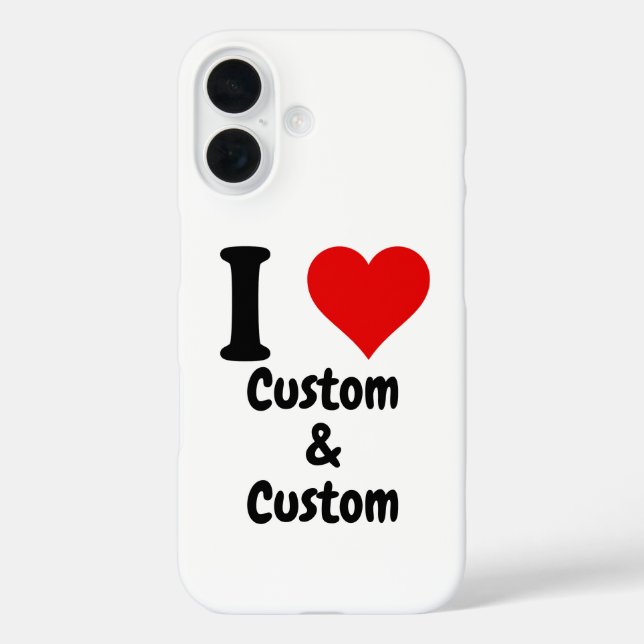 Funda iPhone 16 Personalizable Me encanta lo personalizado  (Reverso )