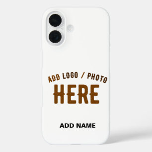 FUNDA iPhone 16 PERSONALIZABLE MODERNO ESTILO BLANCO VERIFICADO MA