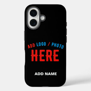 FUNDA iPhone 16 PERSONALIZABLE MODERNO ESTILO NEGRO VERIFICADO MAR