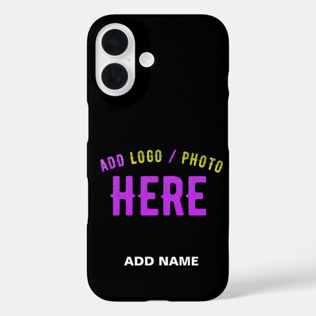FUNDA iPhone 16 PERSONALIZABLE MODERNO ESTILO NEGRO VERIFICADO MAR (Reverso )