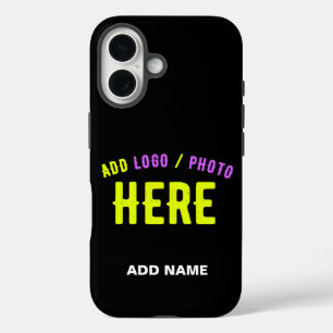 FUNDA iPhone 16 PERSONALIZABLE MODERNO ESTILO NEGRO VERIFICADO MAR
