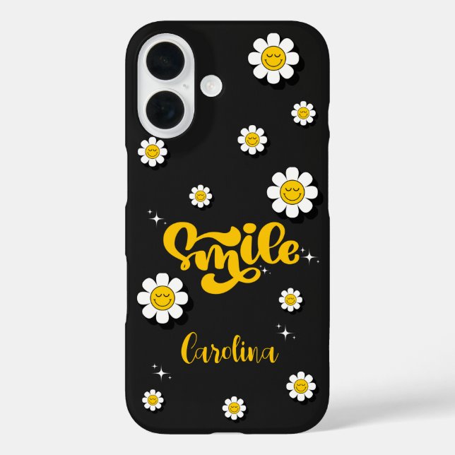 Funda iPhone 16 Personalizable Smile Daisy Garden (Reverso )