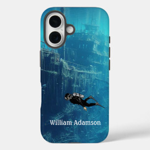 Funda iPhone 16 Personalización del buceo en barco hundido