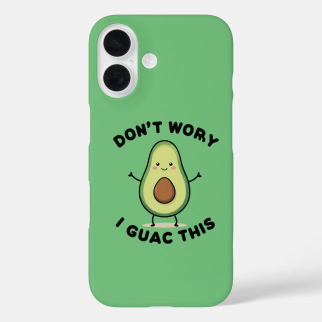 Funda iPhone 16 Personalizado aguacate (Reverso )