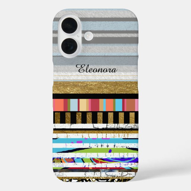 Funda iPhone 16 Personalizado de bandas de color Guay (Reverso )