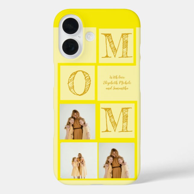 Funda iPhone 16 Personalizado de estuche para iPhone amarillo pers (Reverso )