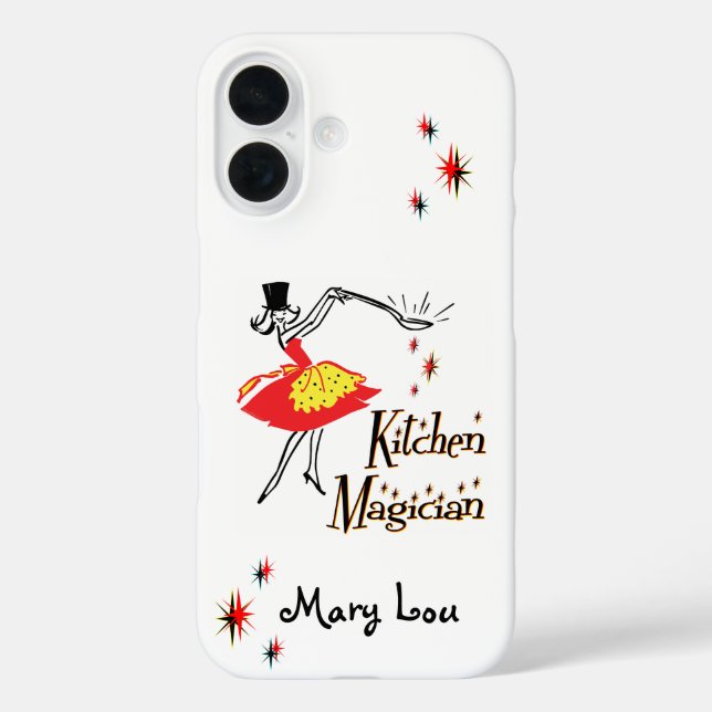 Funda iPhone 16 Personalizado de Kitchen Magician Retro Stars (Reverso )