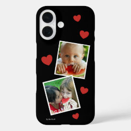 Funda iPhone 16 Personalizado Negro 2 Estuche de teléfono fotográf