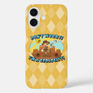 Funda iPhone 16 Personalizado Retro - ¡No te preocupes, soy geólog