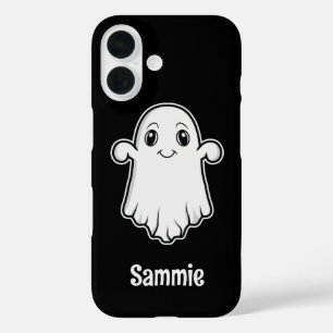 Funda iPhone 16 Personalizado sonriente y lindo con nombre persona