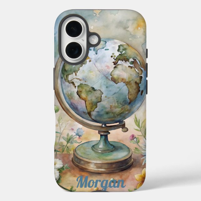 Funda iPhone 16 Personalizado Viajes al Mundo (Reverso )