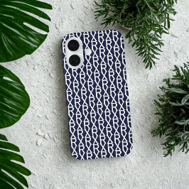 Funda iPhone 16 Personalizados de patrones de texto de alfabeto (A