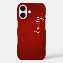 Funda iPhone 16 Personalized Candy Red Diamond - Barely There