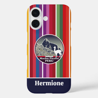 Funda iPhone 16 Personalized Machu Pichu Peru for Adventure Lovers