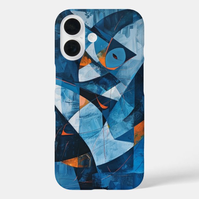 Funda iPhone 16 Pescado Cubista (Reverso )