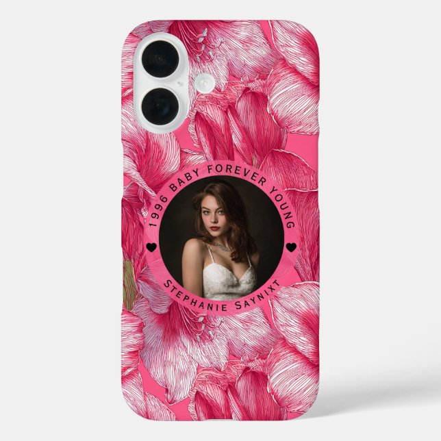 Funda iPhone 16 Petal de Amarilis Hito Cumpleaños Hermoso (Reverso )